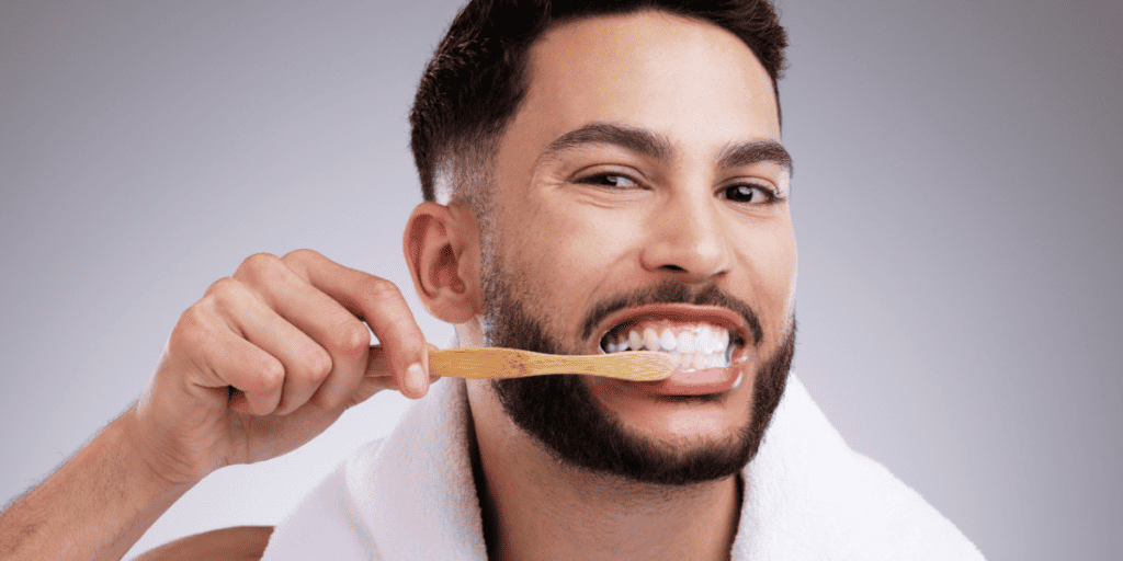 Oral care routine through teeth brushing